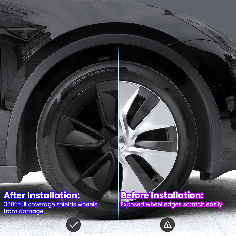 20'' Hub Caps YB Turbine X Style Wheel Covers 4Pcs for Tesla Model Y Juniper