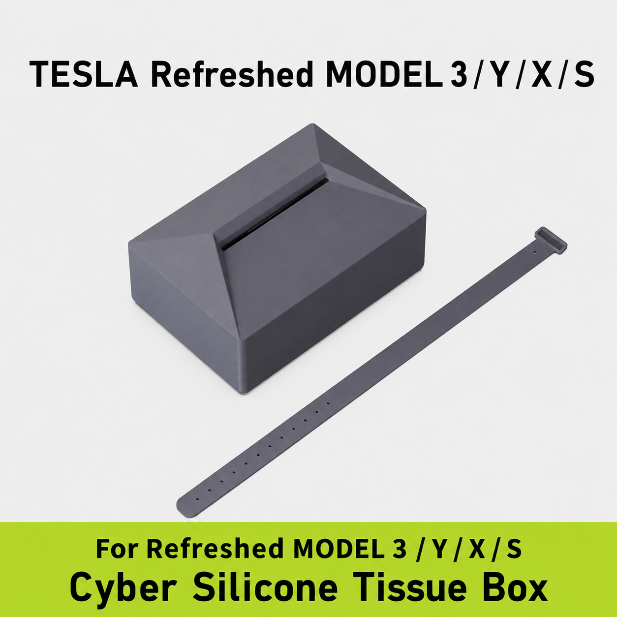 Cyber-Style Car Tissue Box for Tesla Model Y / 3 / X / S
