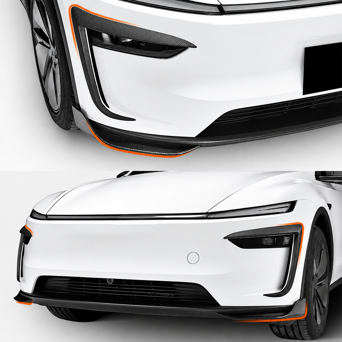 Carbon Fiber Front Bumper Corner Trim for Tesla Model Y Juniper / Model Y L