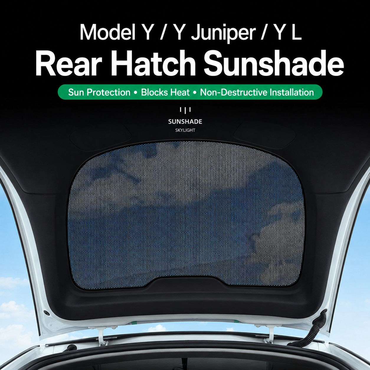 Rear Sunroof Mesh Hatch Sunshade for Tesla Model Y / Model Y Juniper / Model Y L