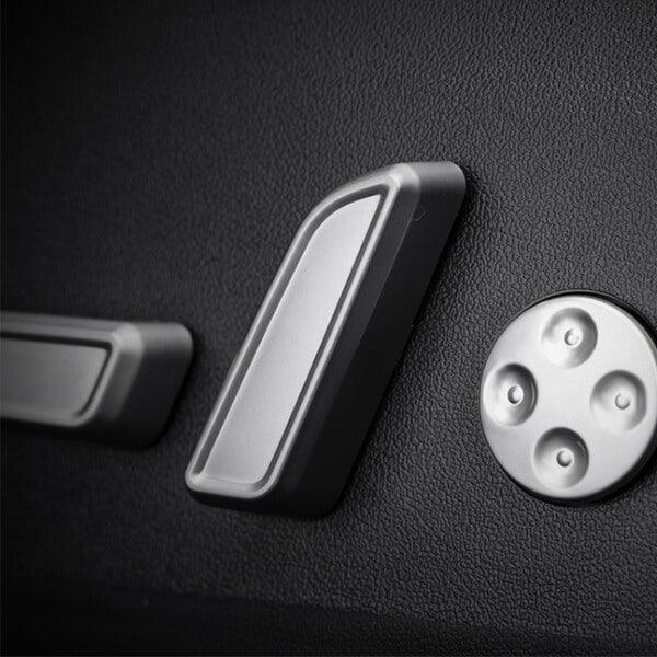 Model 3 & Y Seat Switch Caps Silver/Carbon Fiber