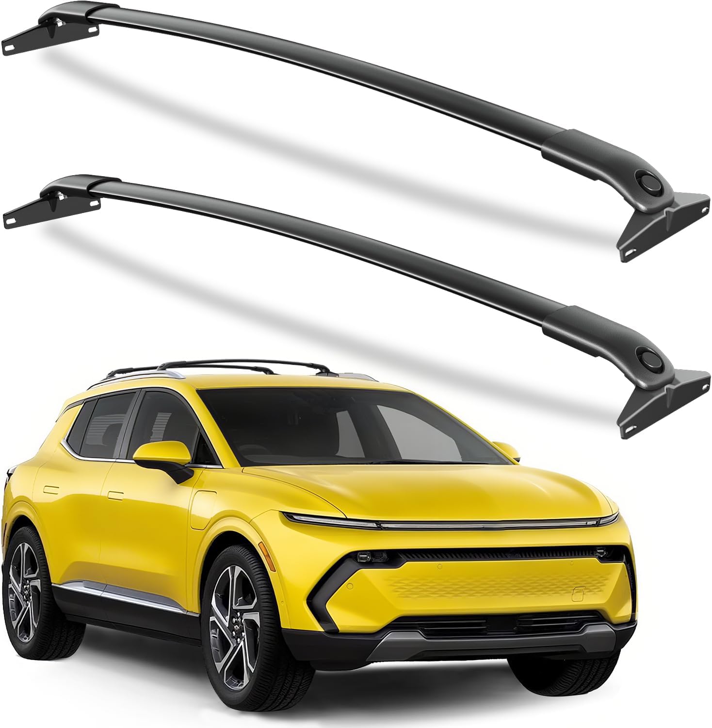 Aluminum Roof Rack Cross Bars for Chevrolet Equinox EV 2024-2026 with Flush Side Rails - Black