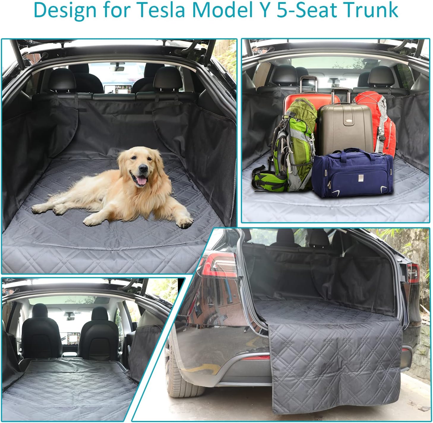Model Y /Y Juniper Rear Trunk Cargo Liner Pet Mat Dogs Rear Seat Cover Protector All-Weather Waterproof