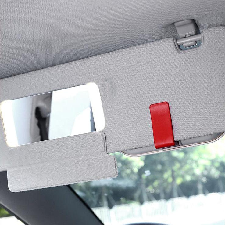 Glasses Case Sun Visor Card Storage Sunglasses Storage Box for Tesla Model 3/Y/X/S