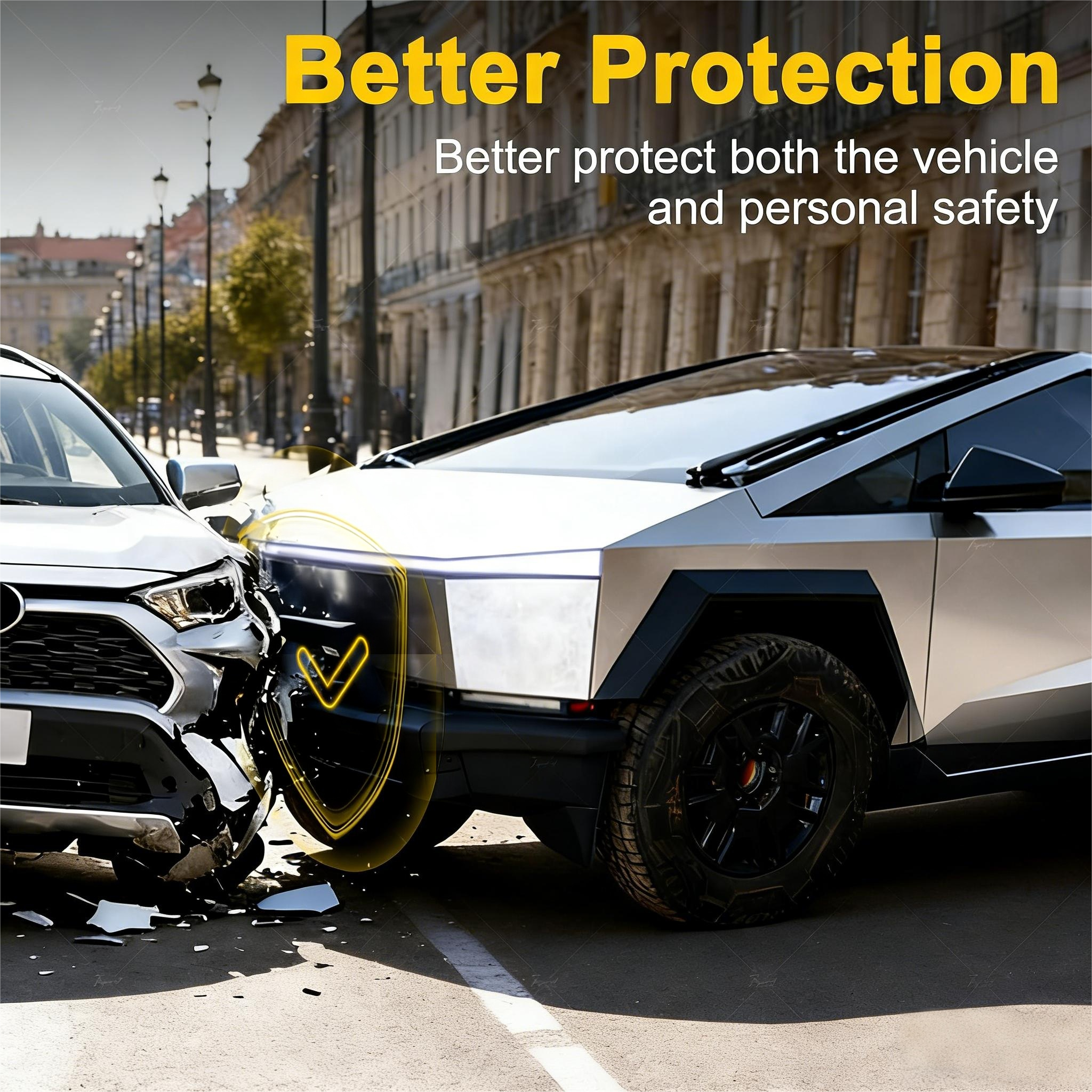 🎉Spring Sale （$429）！Steel Front Bumper with Black Texture For Tesla Cybertruck