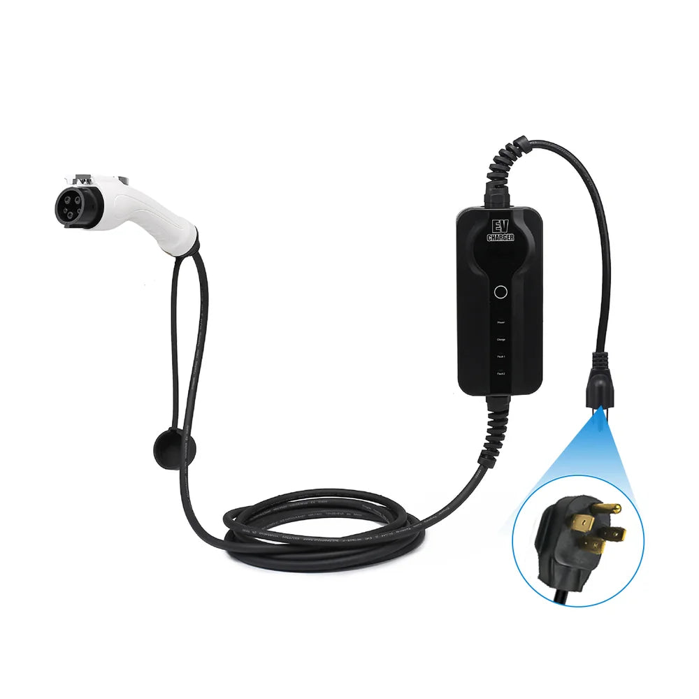 Portable Charger 16A/32A Adjustable Mode 2 Level 2 Household Waterproof EV Charger For Tesla Model S/X/3/Y