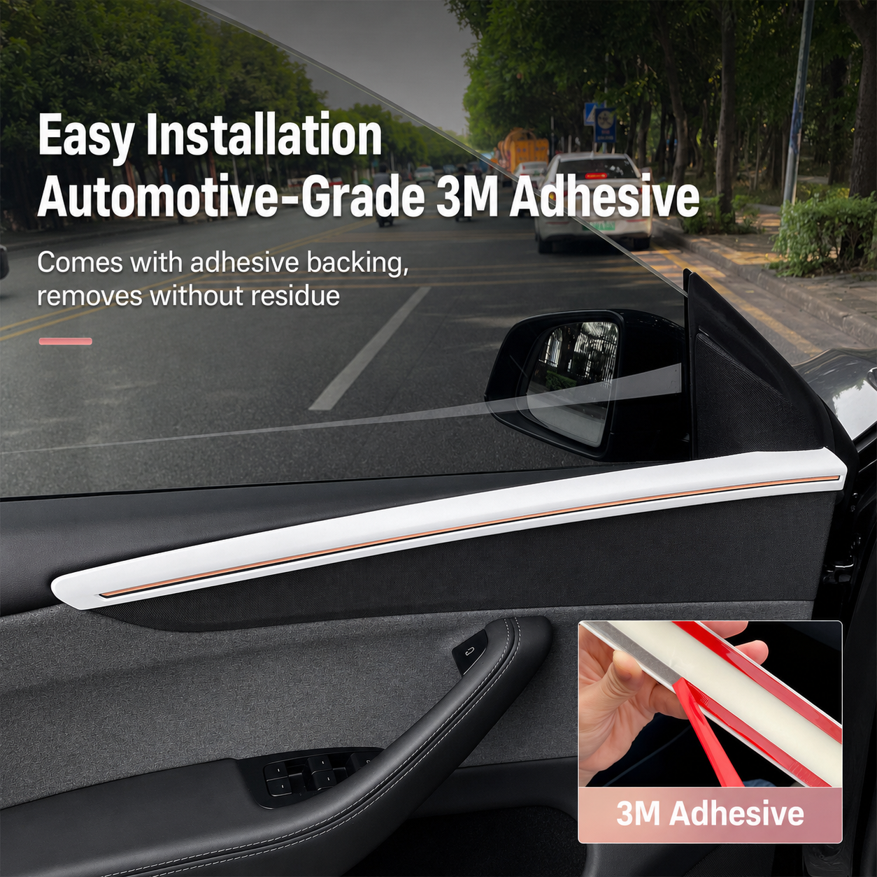 4-Piece Door Side Trim Cover Set for Tesla Model Y Juniper
