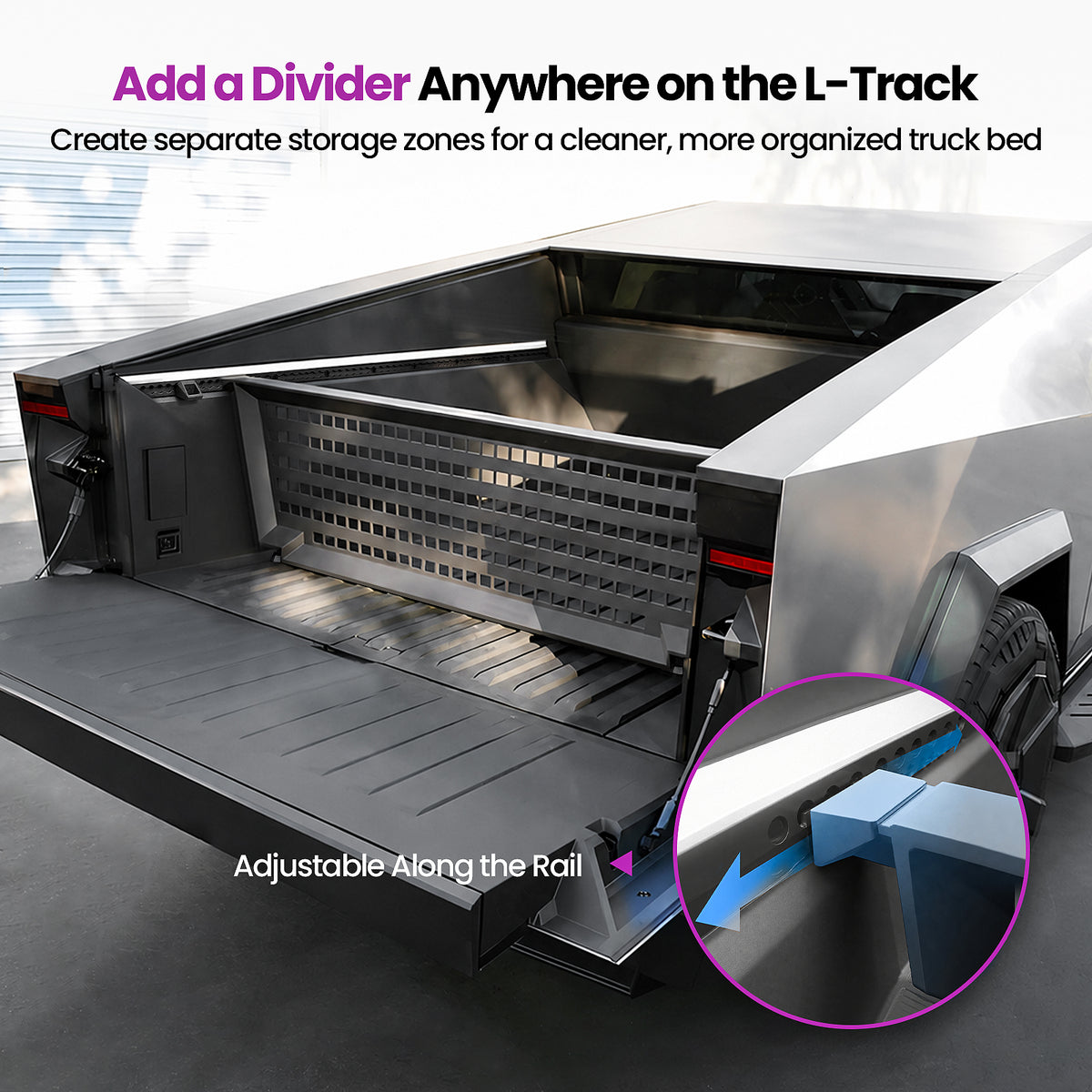 Cybertruck L-Track Cargo Tie-Down Kit with 4 Anchors