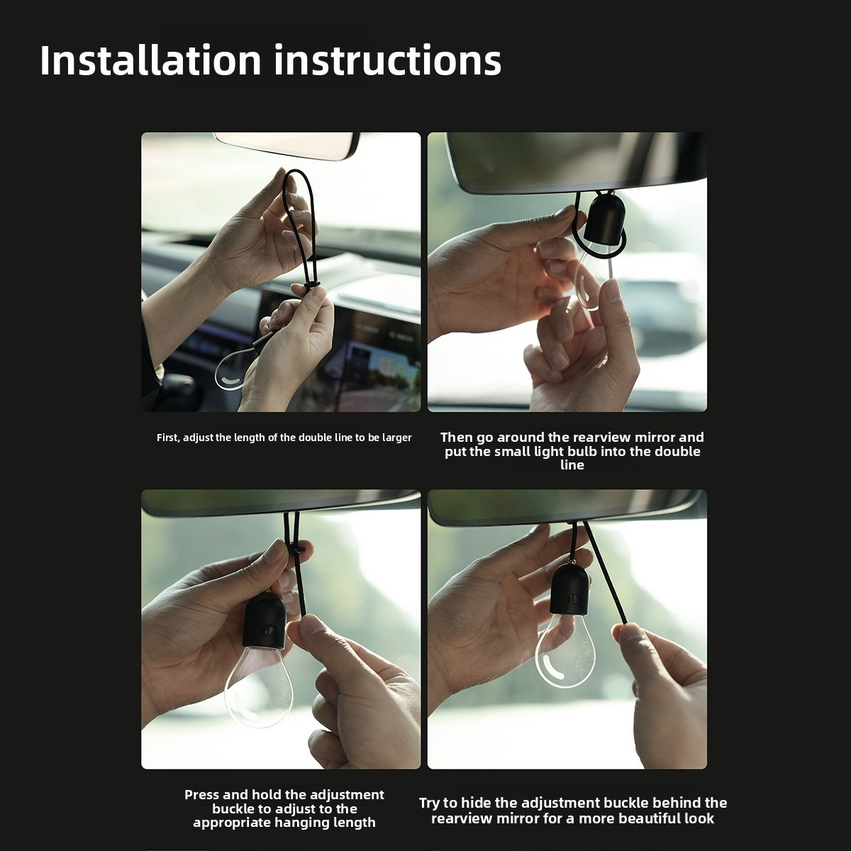 2D Flat Luminous Car Interior Pendant Light For All Tesla Model