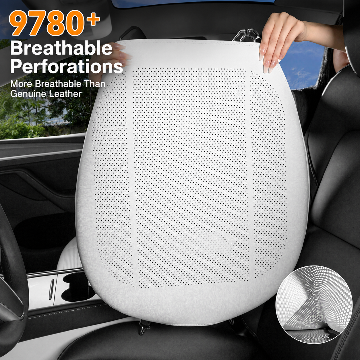 Universal Full-Coverage Breathable Nappa Leather Car Seat Cushion Cover