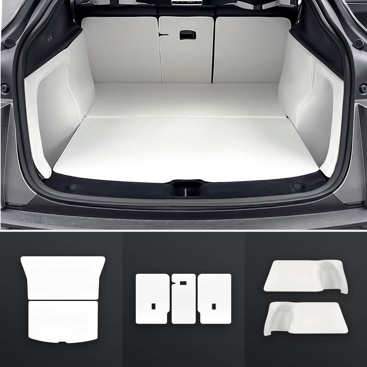 Matte White Interior Upgrade Kit For Tesla Model Y Juniper 2025+