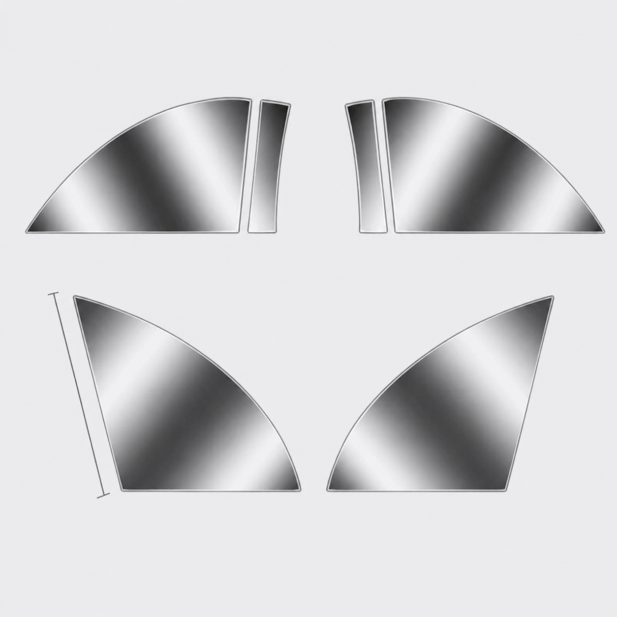 Door Triangle Paint Protection Film TPU Clear Guard for Tesla Model 3 / Model 3 Highland / Model Y / Model Y Juniper / Model Y L