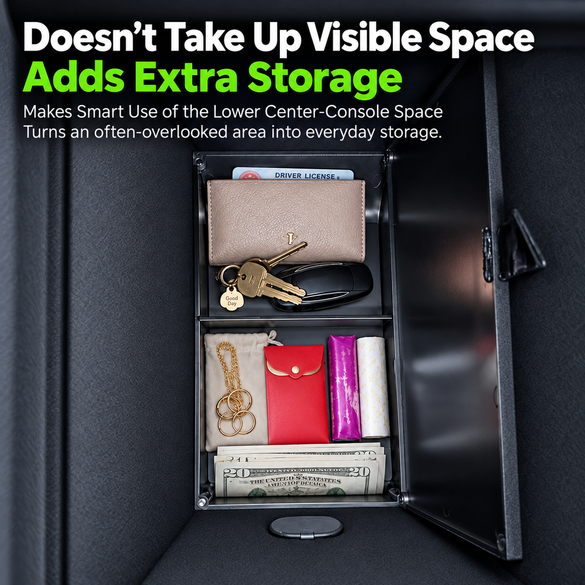 Hidden Privacy Storage Box for Tesla Model 3 Highland / Model Y Juniper / Model Y L