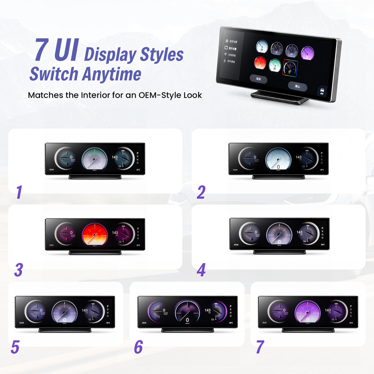 F11 CarPlay Smart Instrument Display for Tesla Model 3 Highland / Model Y Juniper / Model Y L