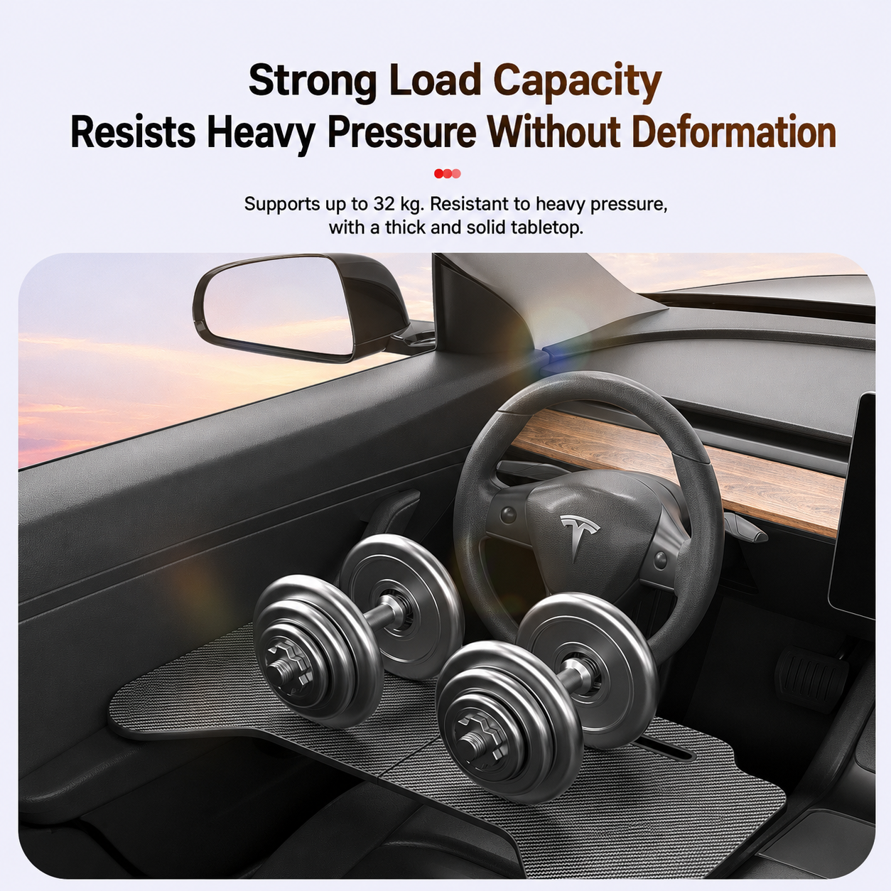 Portable Laptop Foldable Car Tray Table for Model Y L 2025.11+