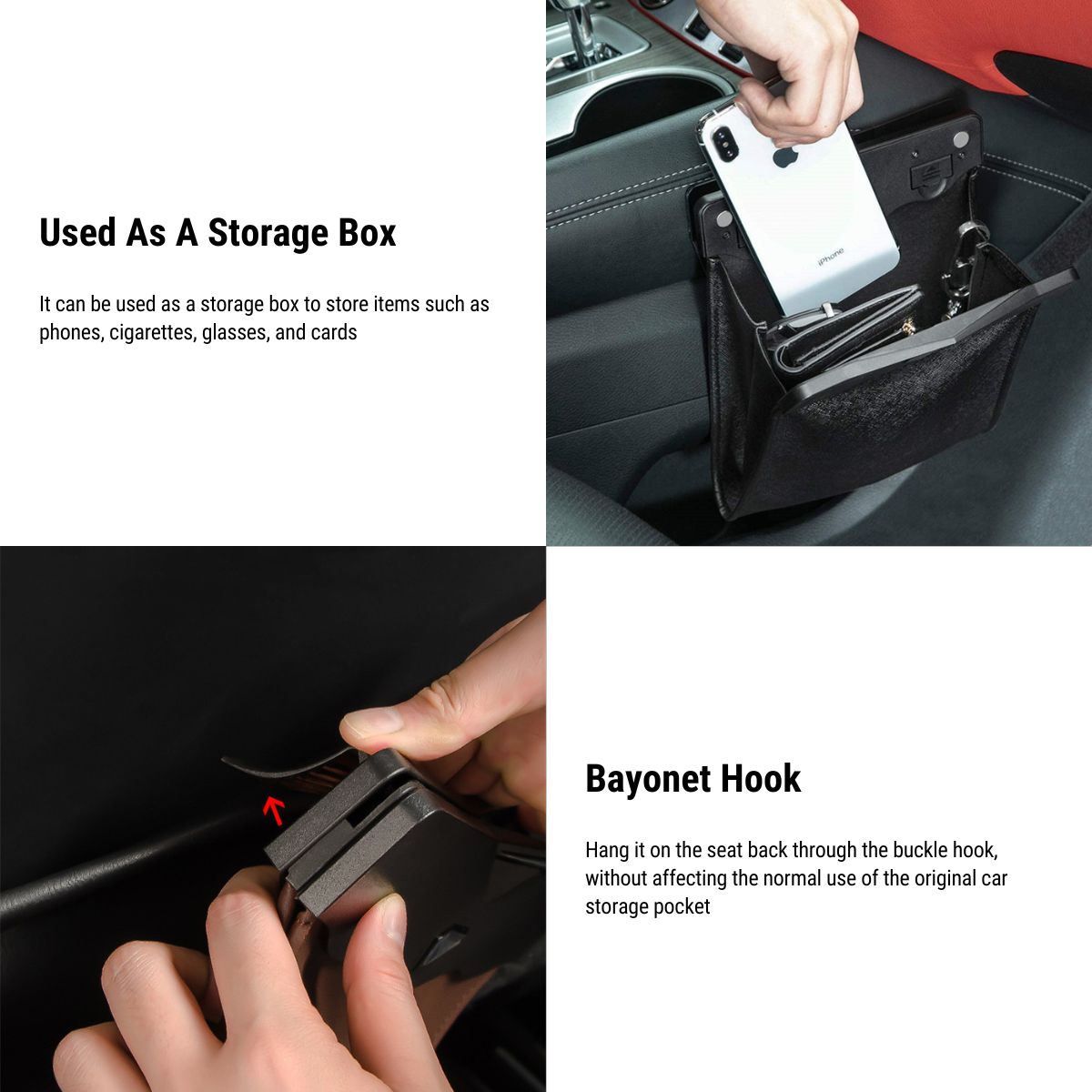 Model 3/Y/X/S LED Car Garbage Bag Seat Garbage Bag for Tesla
