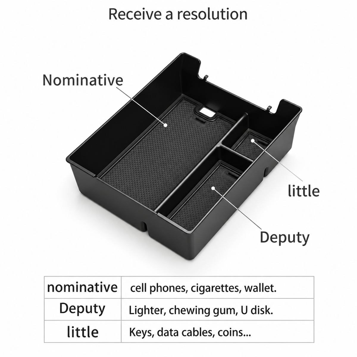 ABS Center Console Storage Organizer for Rivian R2 2026+