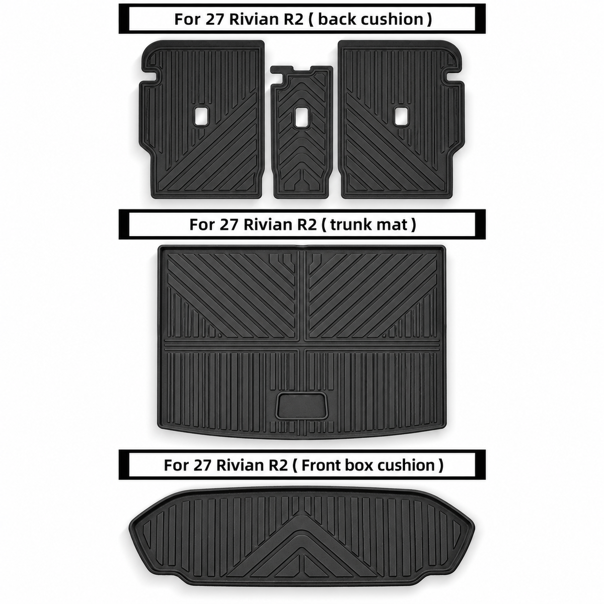 Custom-Fit TPE Floor Mats & Cargo Liner for Rivian R2