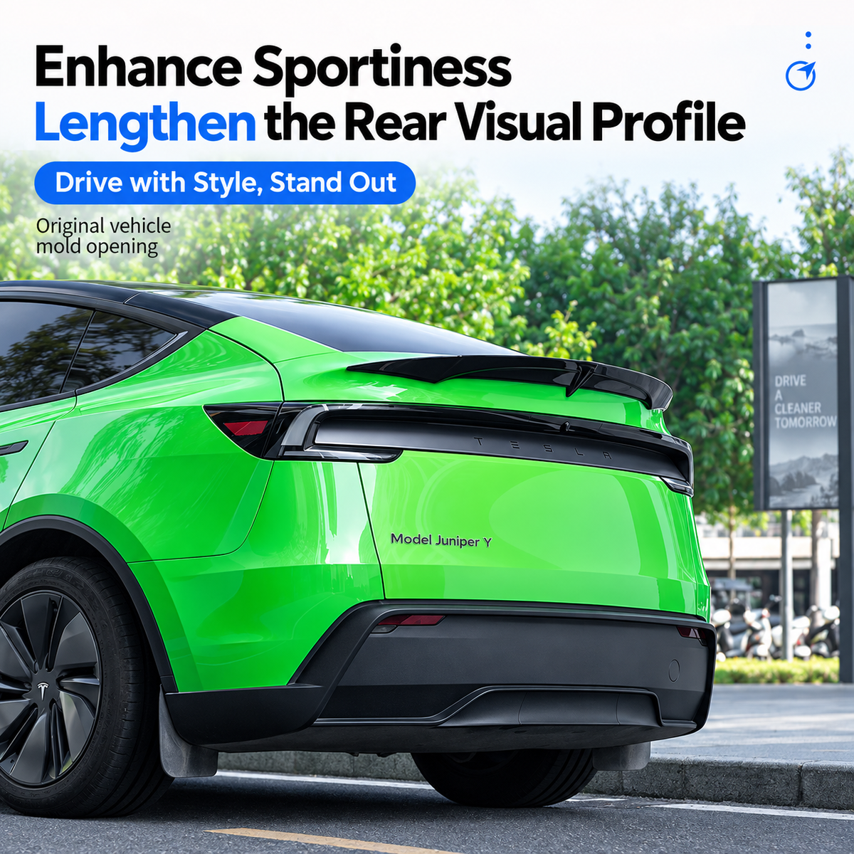 ABS MC-Style Performance Rear Spoiler for Tesla Model Y Juniper 2025.03+