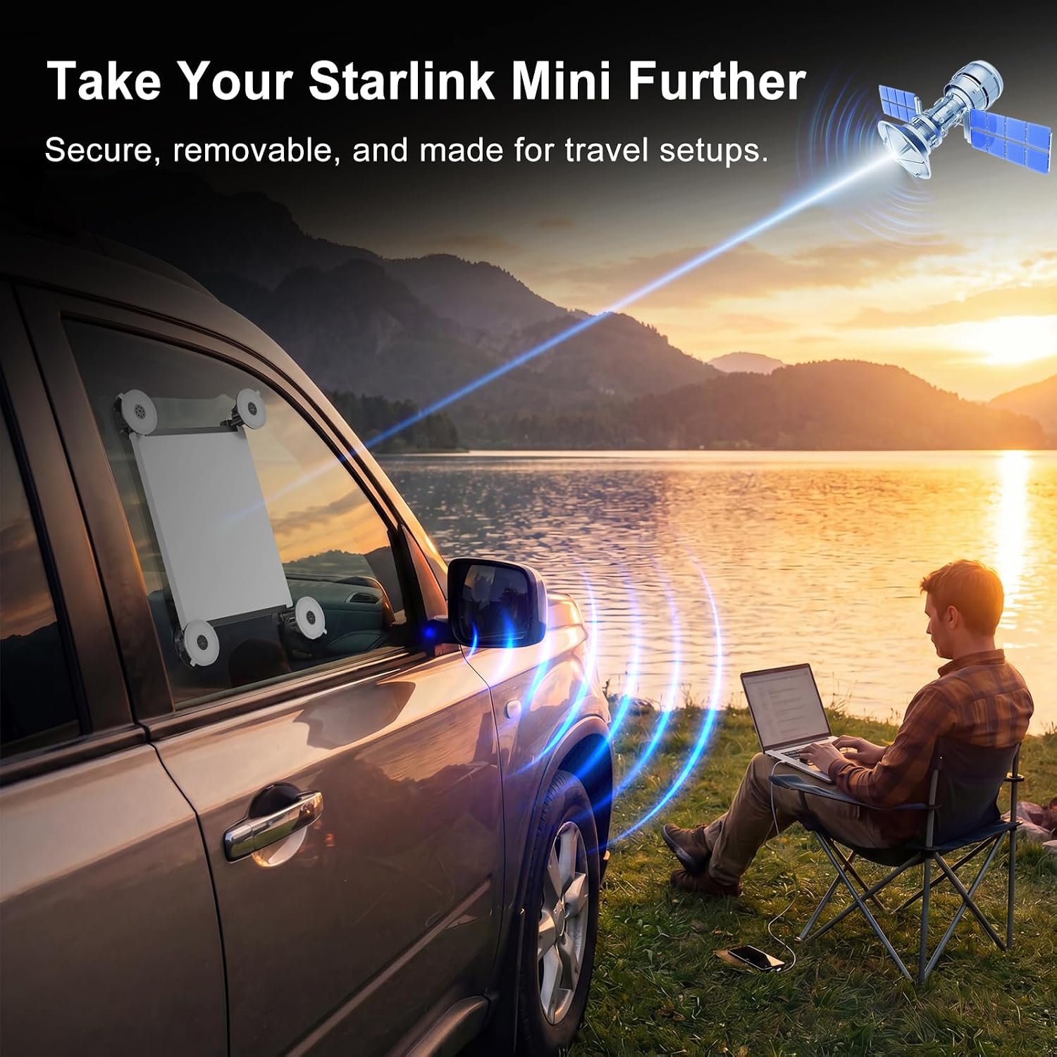 Starlink Mini Window & Sunroof Suction Mount