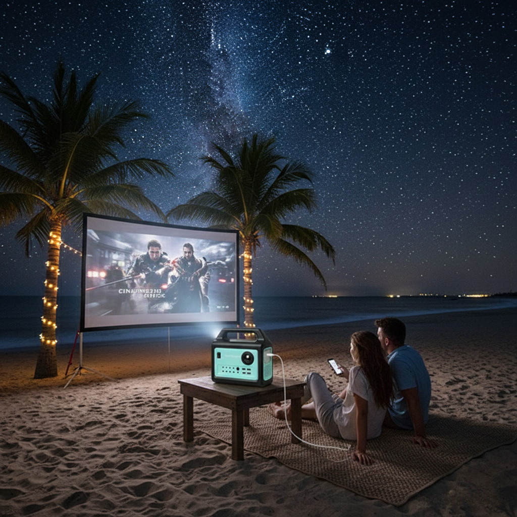 Bluetooth Outdoor Portable 20W Solar Media Home Lighting System