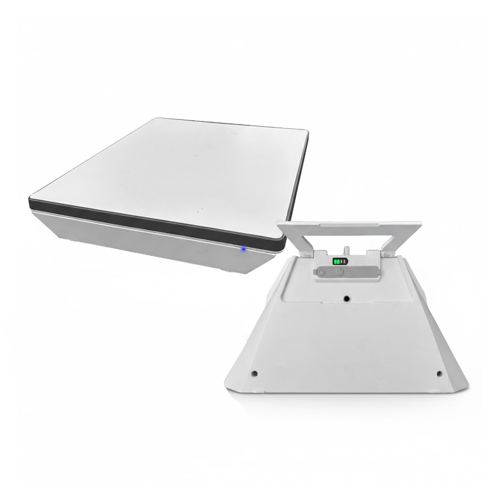 CTmods Starlink Mini power bank dual-angle view showing flat profile and rear control interface