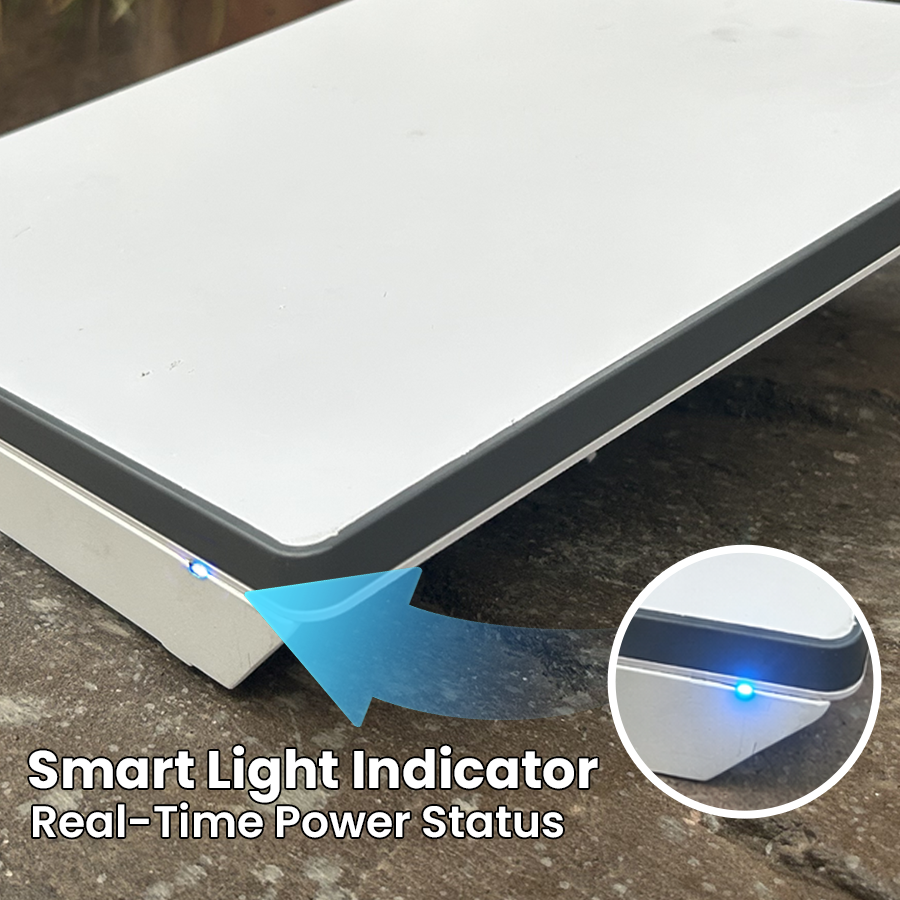 CTmods smart LED power indicator showing real time battery status on portable Starlink Mini power bank