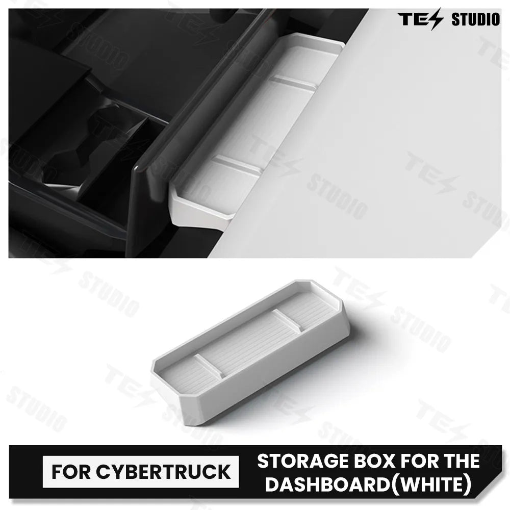 Tesstudio Cybertruck Accessories Silicone Dashboard Storage Box -9