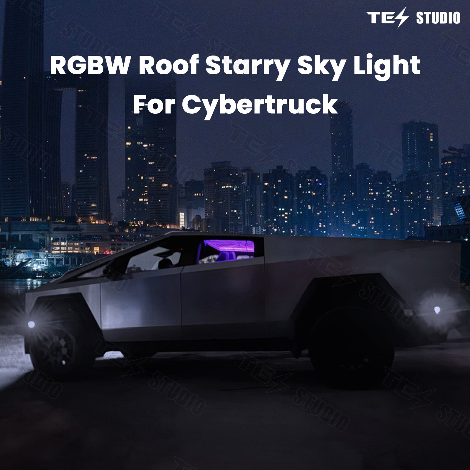Starlight Dome with Colorful Roof Ambient Lighting for Cybertruck Tesstudio