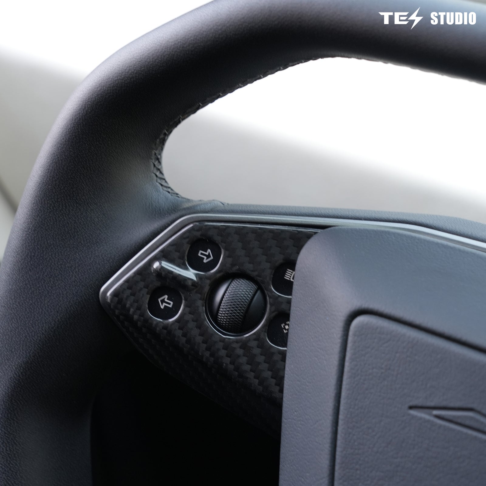 Tesla Accessories Cybertruck Carbon Fiber Steering Wheel Cover Cybertruck Interior Accessories Tesstudio®