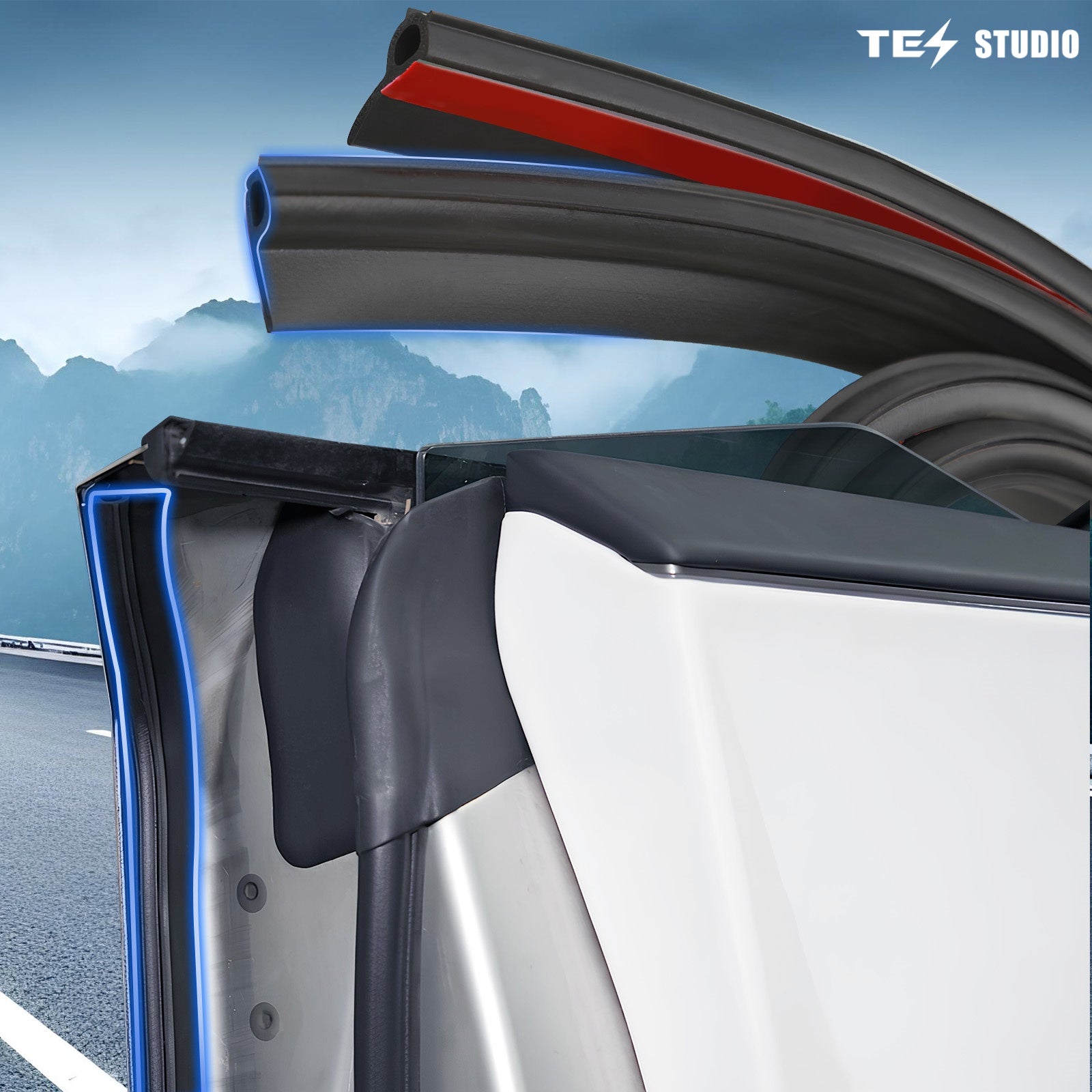 Cybertruck Car Door Seal Kit Soundproof Wind Noise Reduction Tesstudio®