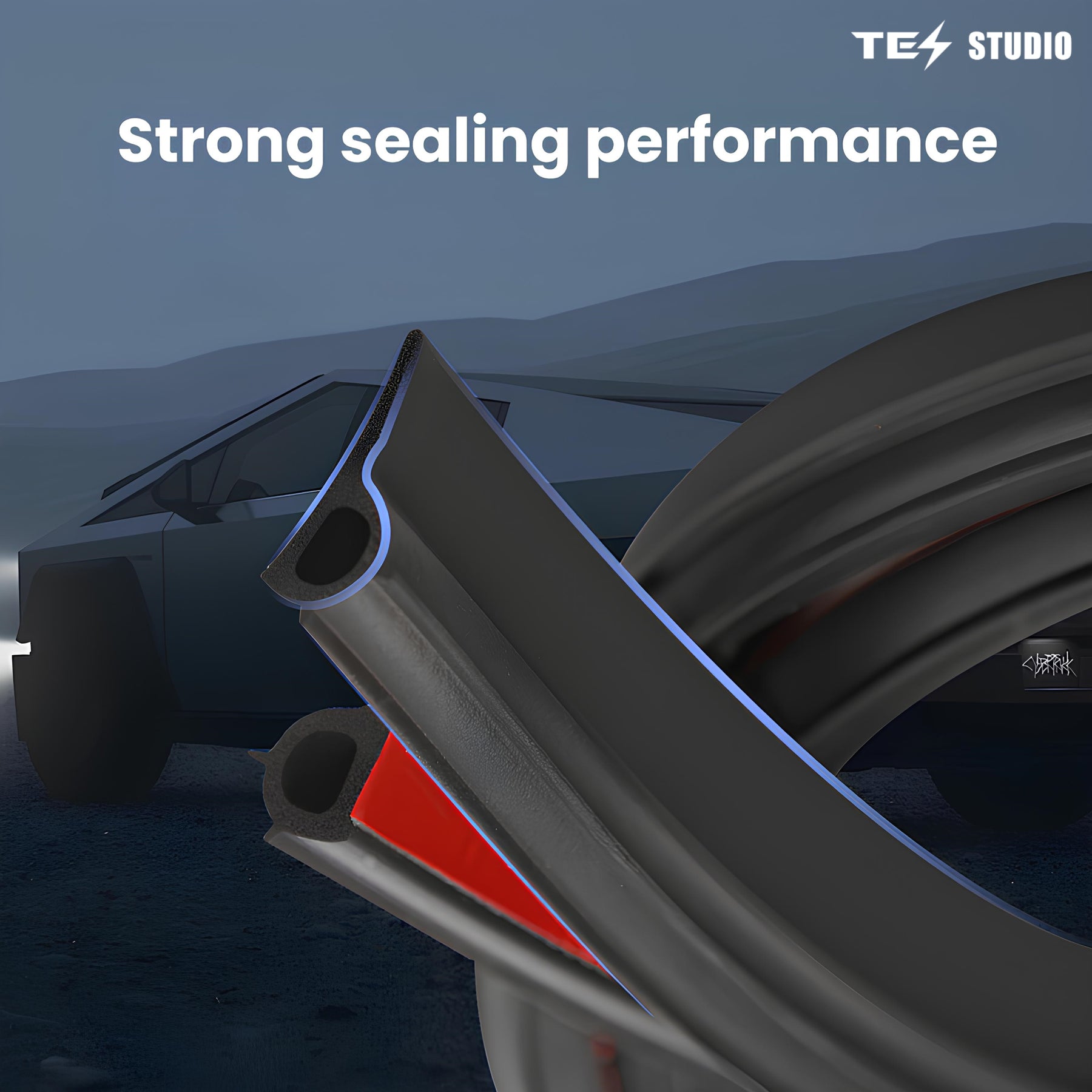 Cybertruck door seal kit weatherproof detail