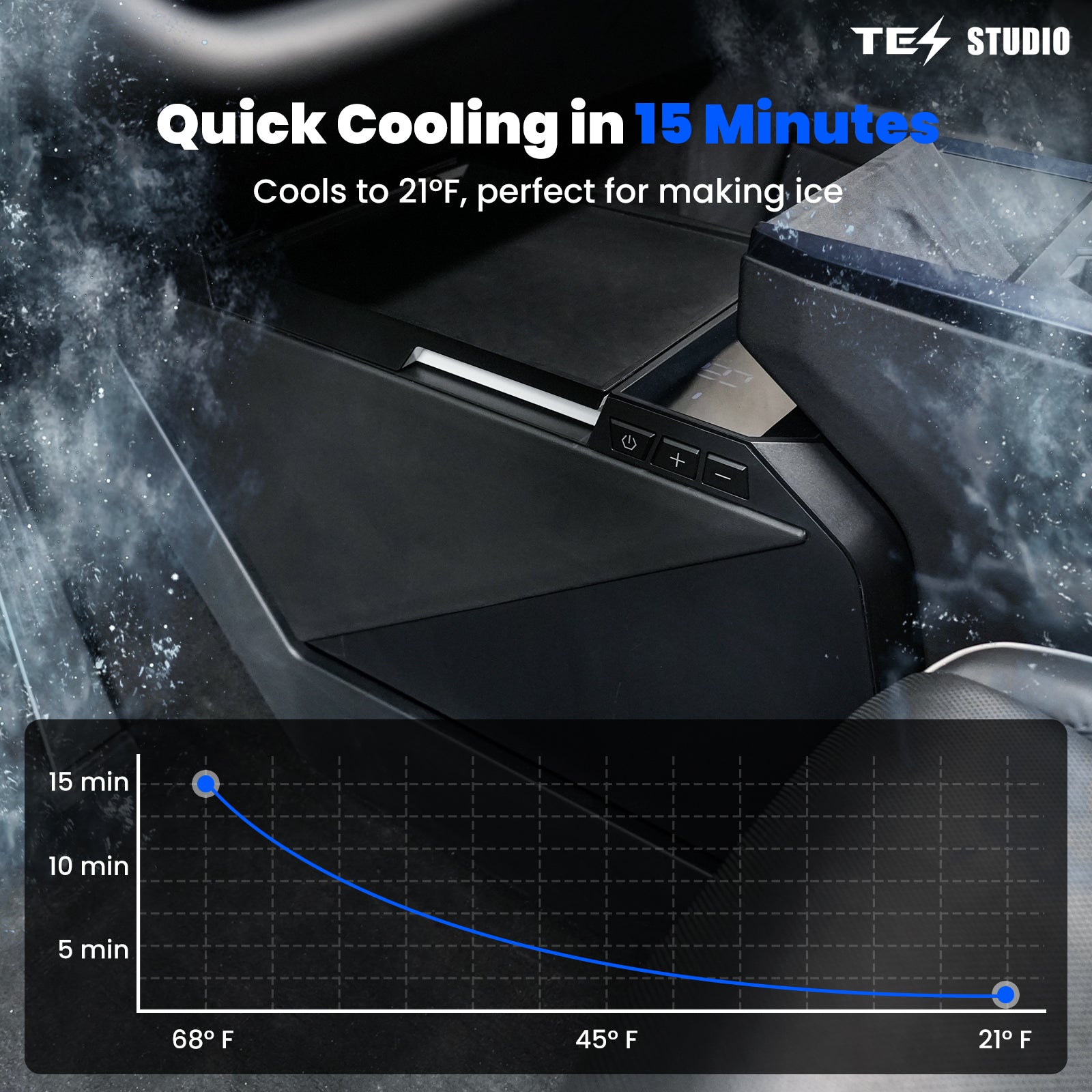 Cybertruck Cooler Fridge 18L Center Console Floor Refrigerator For Tesla - Tesstudio