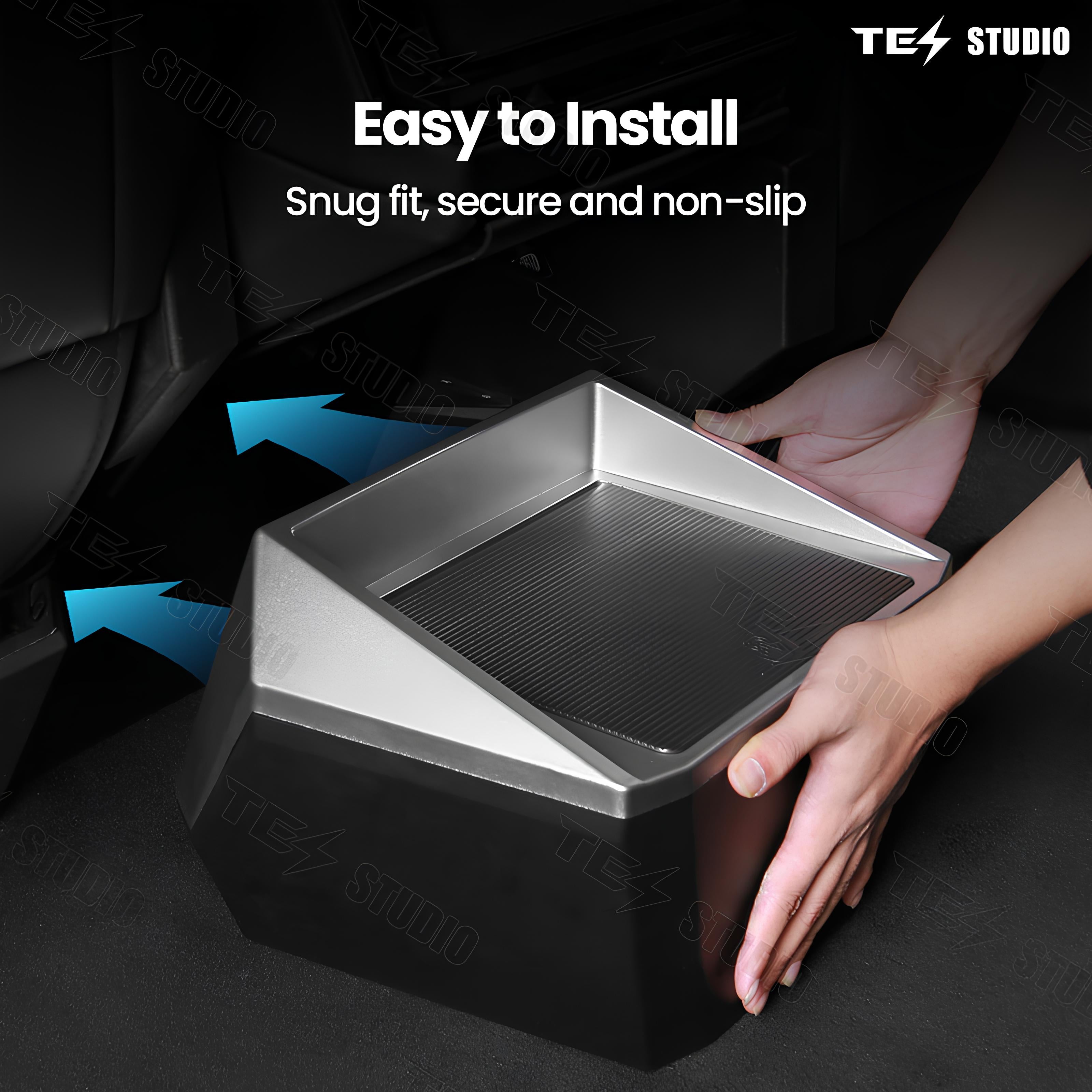 Cybertruck Rear Seat Storage Organizer Box Trash Can Backseat Organizer Tesstudio®