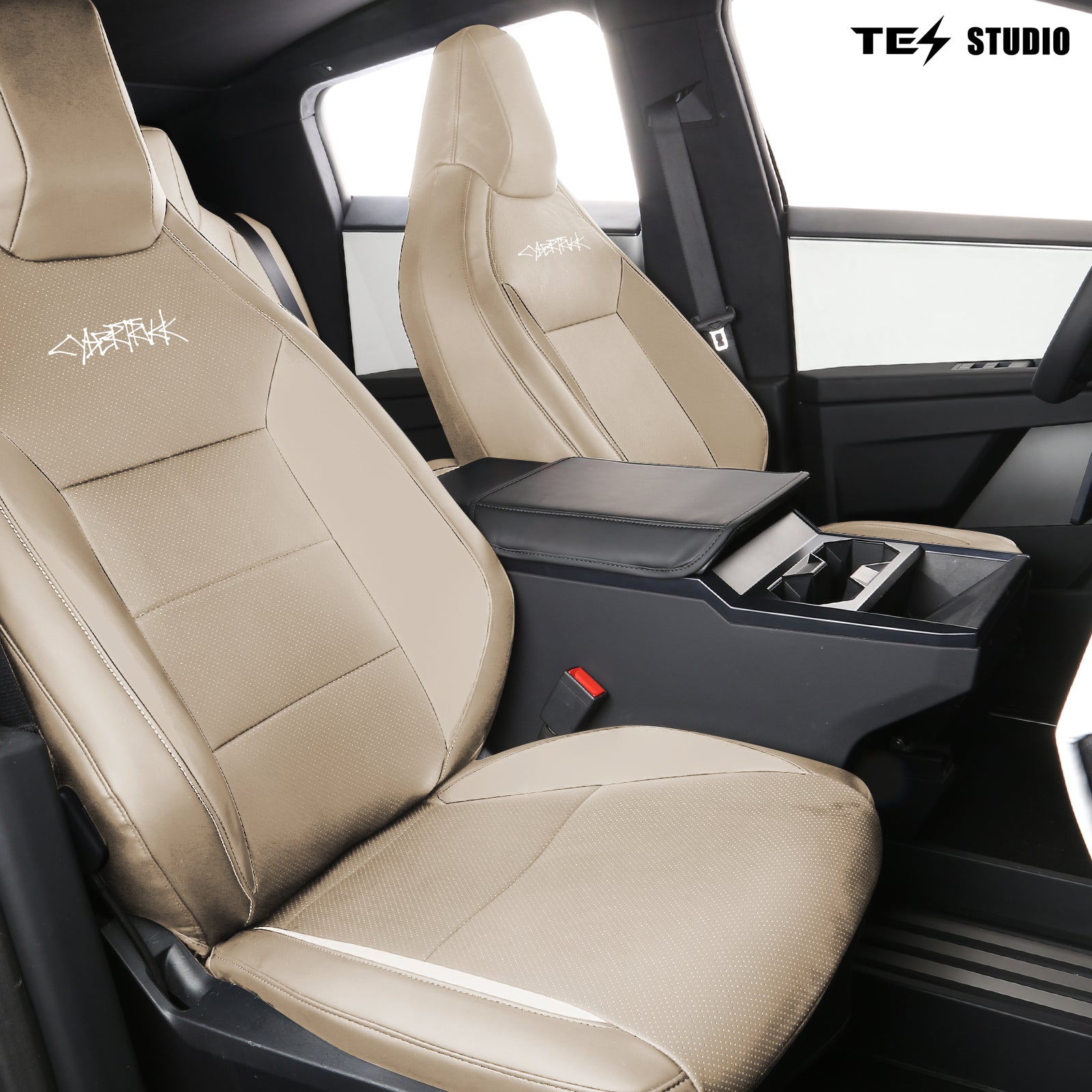 Cybertruck Seat Covers NAPPA Leather Full Coverage Seat Protector Tesstudio®