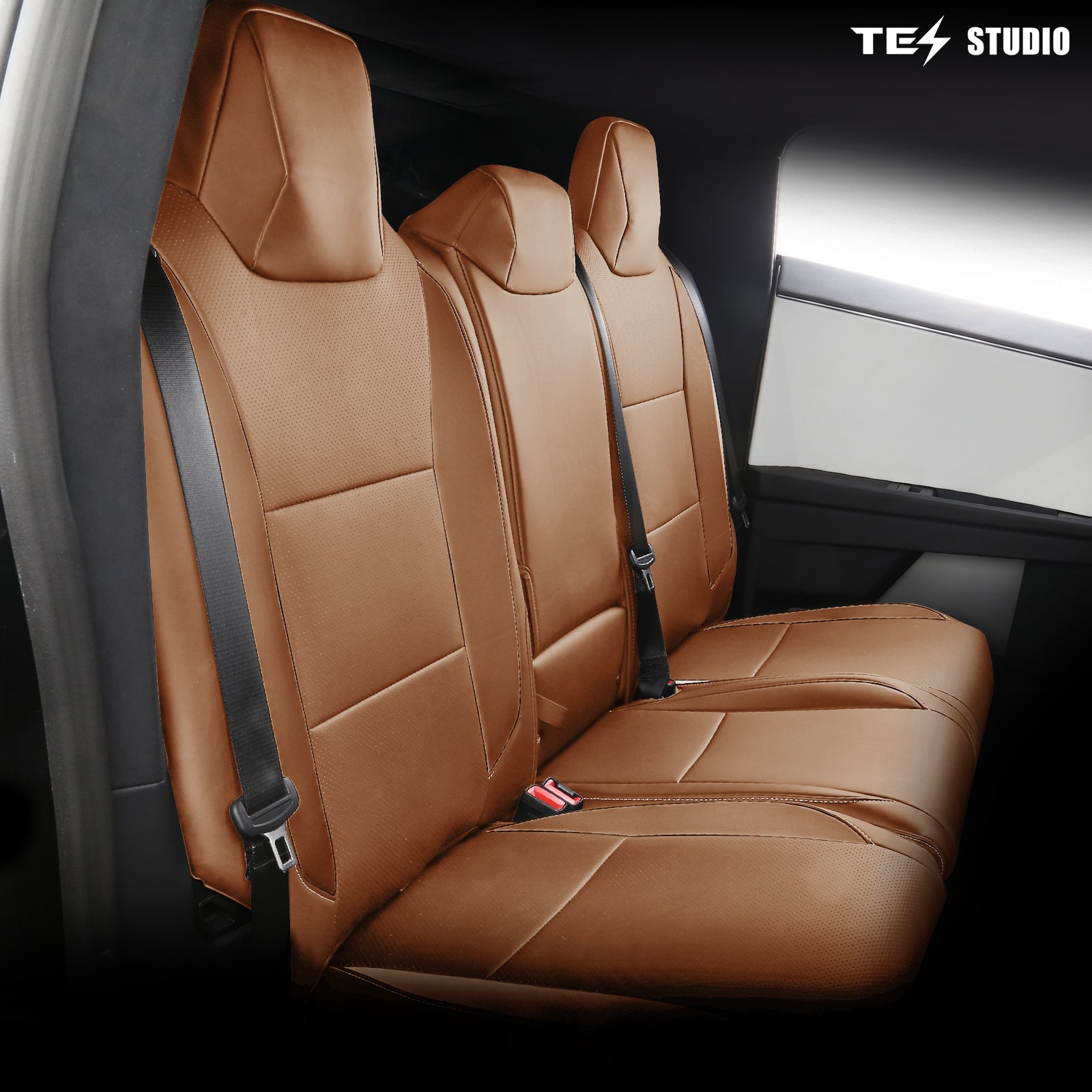 Cybertruck Seat Covers NAPPA Leather Full Coverage Seat Protector Tesstudio®