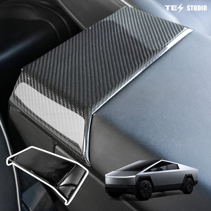 Backseat Air Vent Cover Real Carbon Fiber Backseat Top Cover For Tesla Cybertruck Premium AWD 2024+