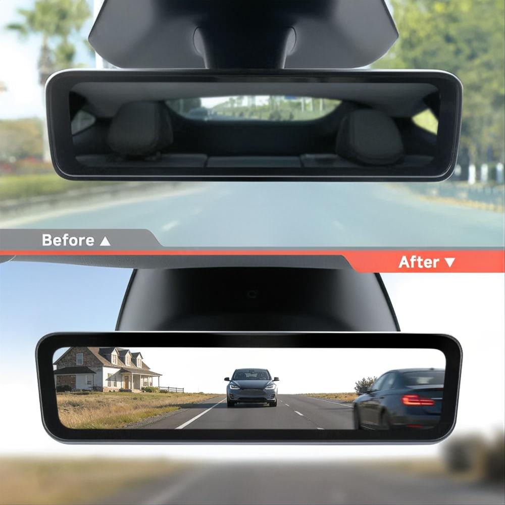 2026 Special 4K S92 PRO Streaming Rearview Mirror with BSD for Model 3/Y/Highland 3/Y Juniper | Dual Way Video Recorder | Anti Glare