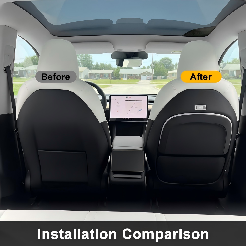 Tesla Electric & Manual Folding Tray Table with Wireless Charger and Ambient Lighting for Model Y / Y Juniper / 3 Highland