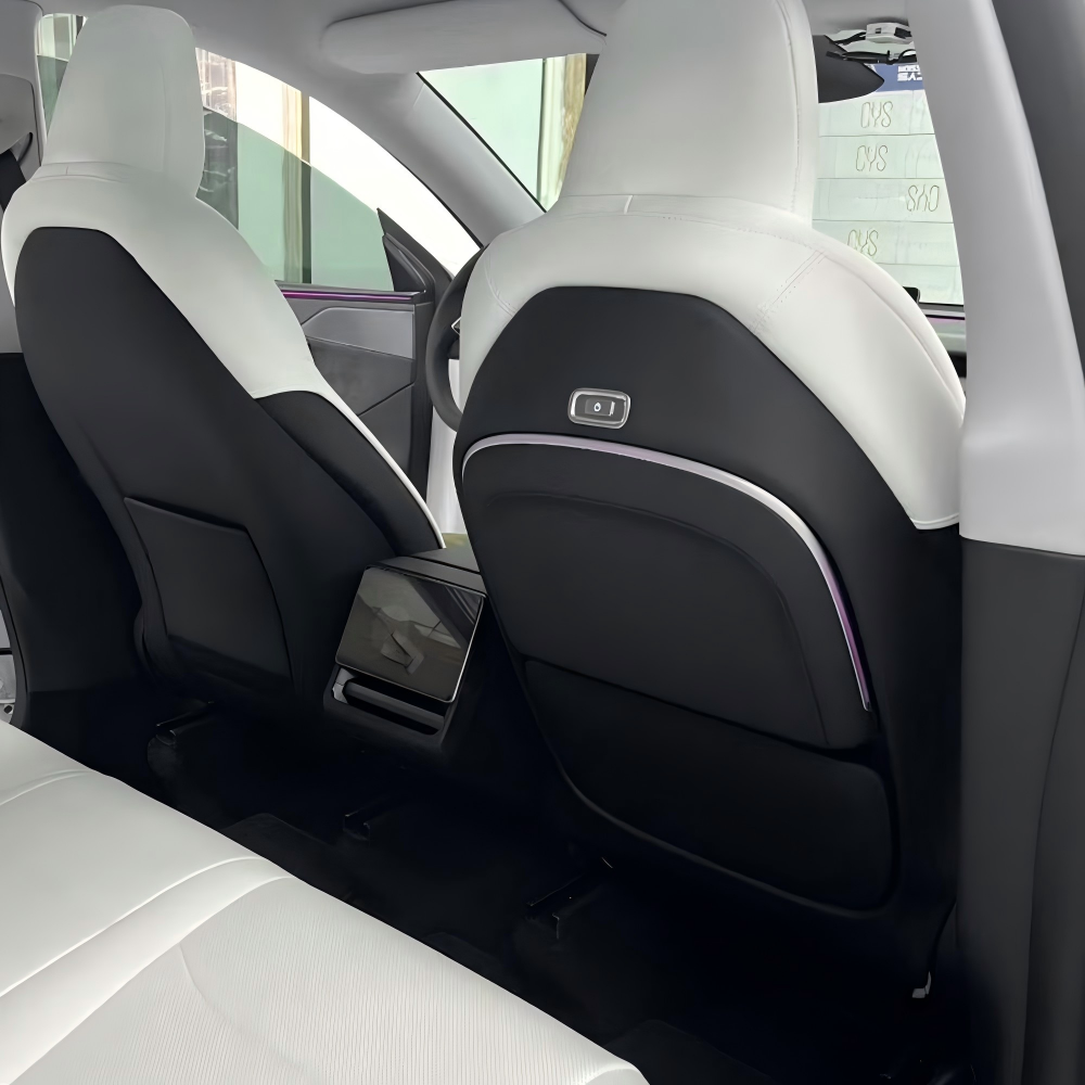 Tesla Electric & Manual Folding Tray Table with Wireless Charger and Ambient Lighting for Model Y / Y Juniper / 3 Highland