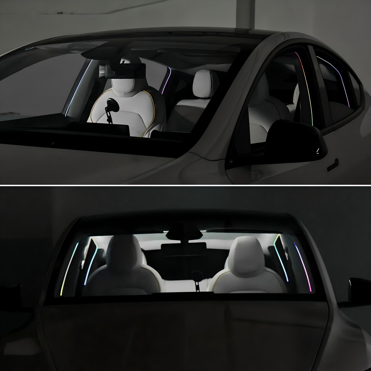 Door LED Strip Lights with APP Control for Tesla Model 3 / 3 Highland / Model Y / Y Juniper Interior Ambient Lighting