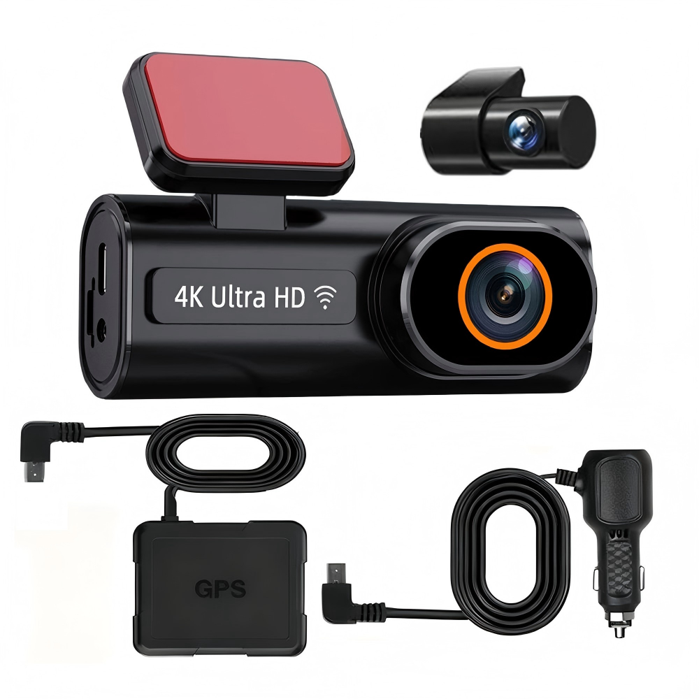 4K Front/1080P Rear Dash Cam with 1.97 Inch Screen for Model 3 Highland /Y Juniper/3/Y/S/X
