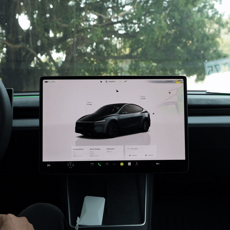 Powered Auto-Swivel Touchscreen Mount for Tesla Model 3/Y/3 Highland/Y Juniper - Tesstudio