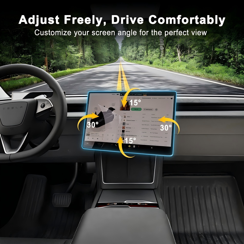 Powered Auto-Swivel Touchscreen Mount for Tesla Model 3/Y/3 Highland/Y Juniper - Tesstudio