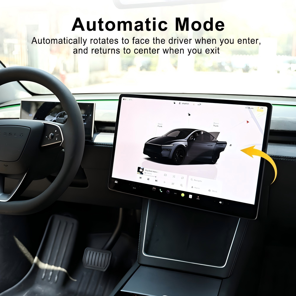 Powered Auto-Swivel Touchscreen Mount for Tesla Model 3/Y/3 Highland/Y Juniper - Tesstudio