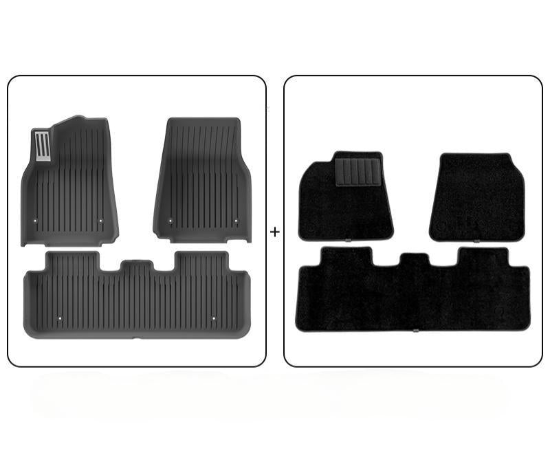 Tesla Model Y TPE 3D Floor Mats | All-Weather Waterproof Cargo Liner & Trunk Pad (LHD/RHD)