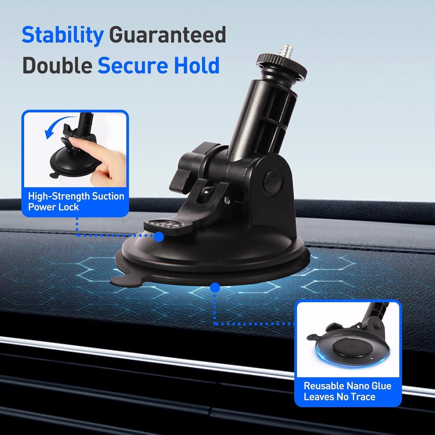 Starlink Mini Windshield Suction Mount Base for Vehicles