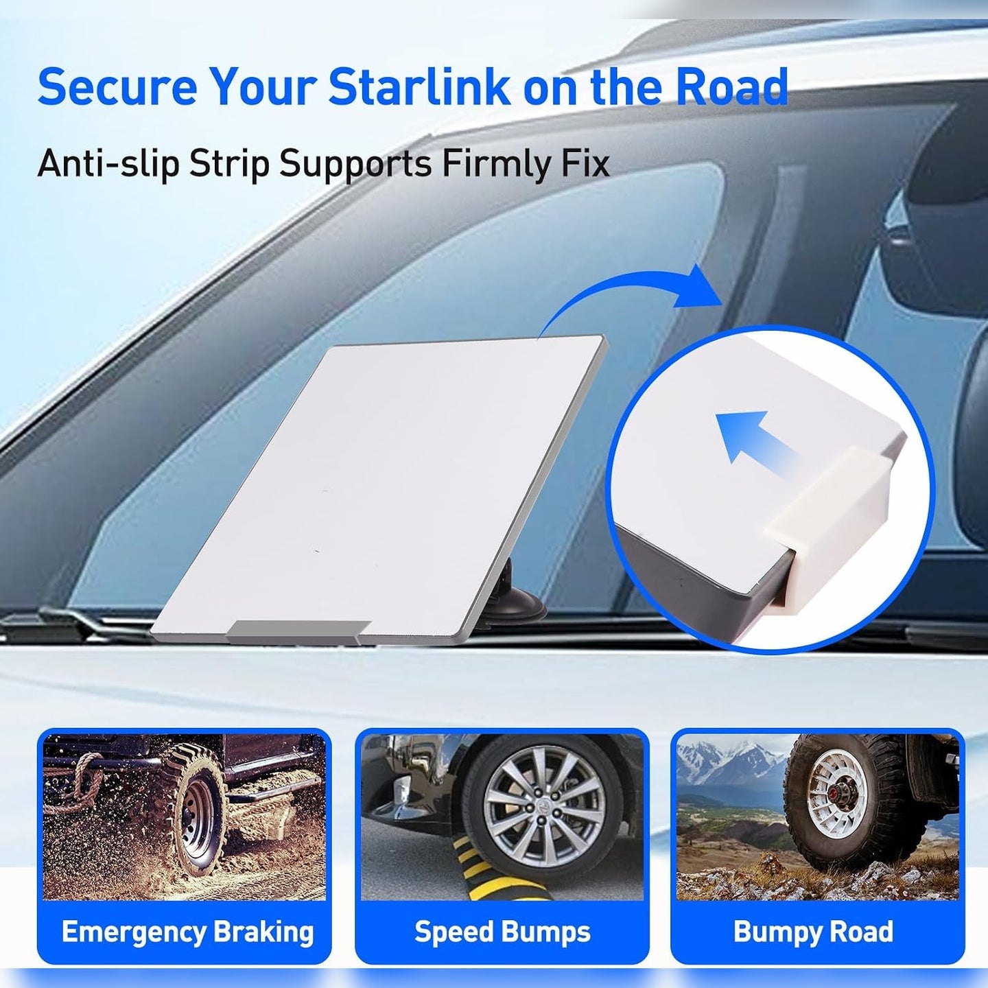 Starlink Mini Windshield Suction Mount Base for Vehicles