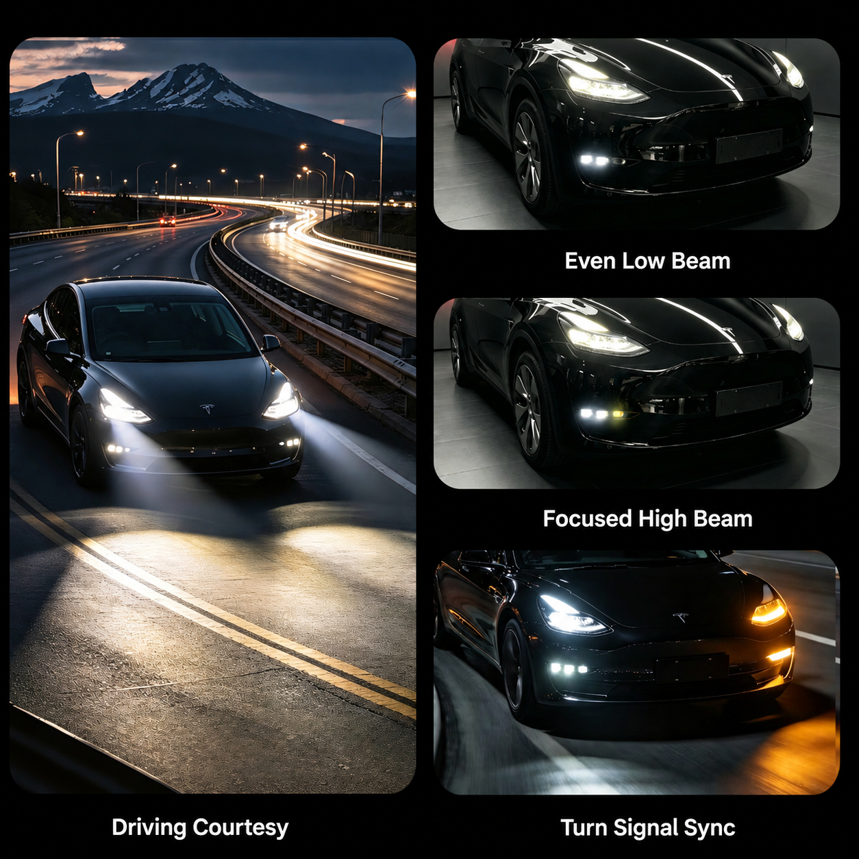 LED Matrix Headlight Projector Lens Module for Tesla Model 3 & Model Y