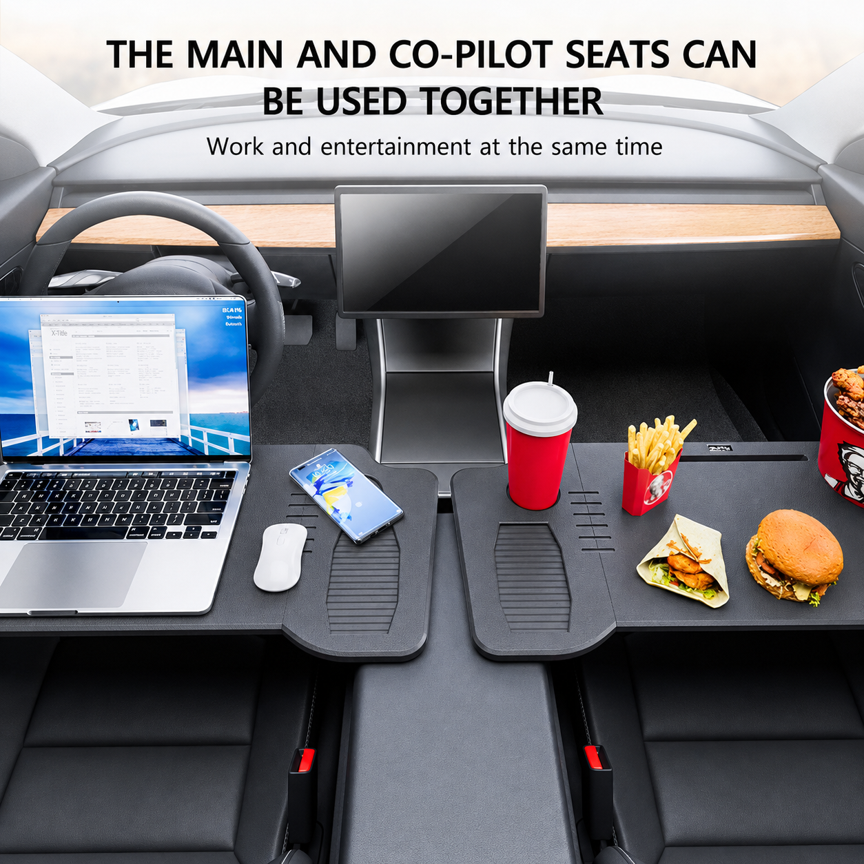 Portable Laptop Foldable Car Tray Table for Model Y L 2025.11+
